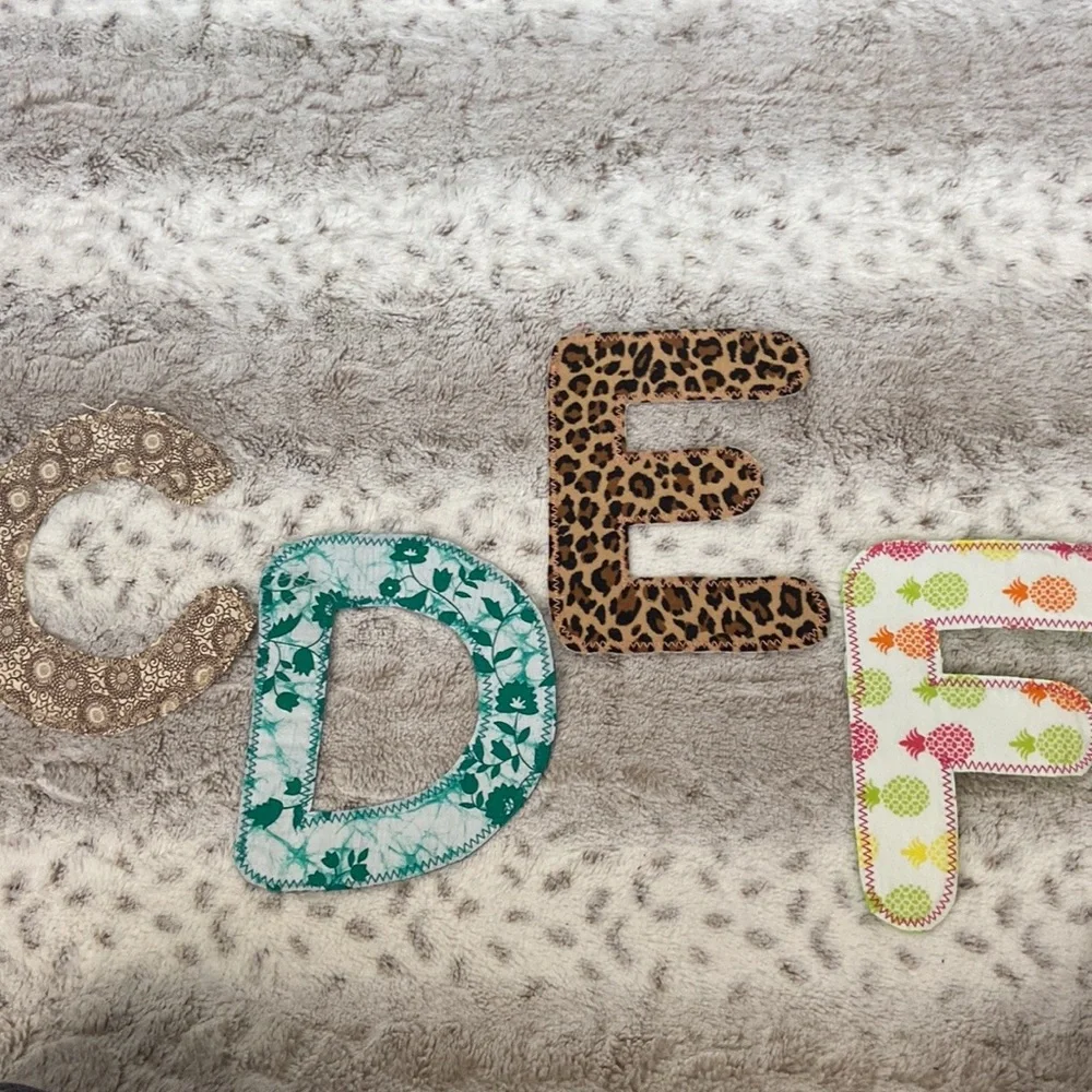 Handmade felt fabric alphabet letters sensory toy preschool educational play